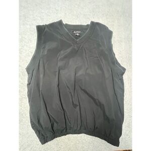 TaylorMade Mens Golf Wind Vest Black V-Neck Pullover XXL Windbreaker Sleeveless